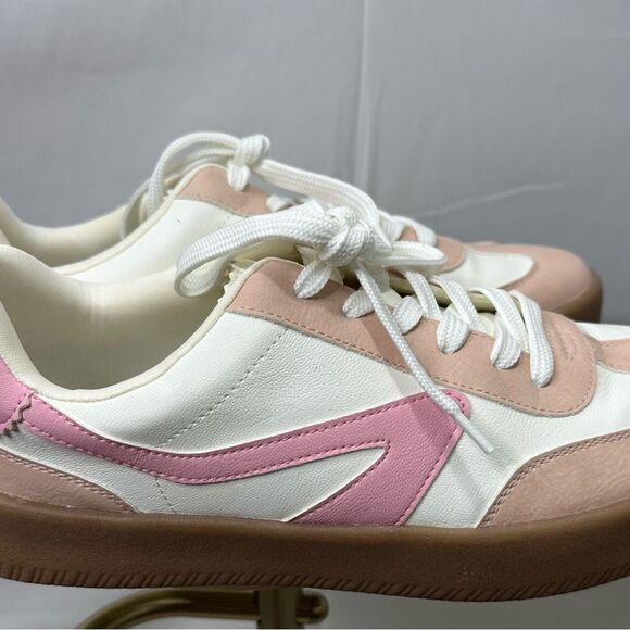 Dolce Vida Solina Pink and White Sneakers Size 9.5 - Picture 3 of 6